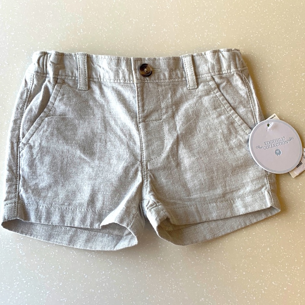 NWT Edgehill Collection Linen Shorts Size 18 Months